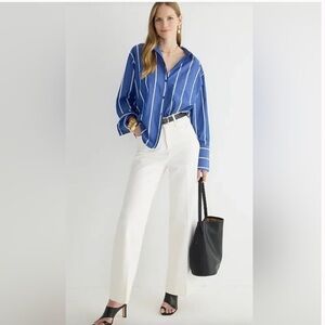 J.Crew Petite Denim Trouser White BM812